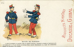 CPA (militaria Humoristique) MOTIFS DE PUNITION (illustrateur Guillaume)pub Biscuits Nantais Ducasse Et Guibal - Guillaume