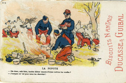 CPA (militaria Humoristique)  LA POPOTE(illustrateur Guillaume)pub Biscuits Nantais Ducasse Et Guibal - Guillaume