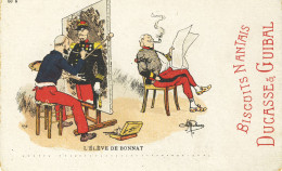 CPA (militaria Humoristique)  L ELEVE DE BONNAT   (illustrateur Guillaume)pub Biscuits Nantais Ducasse Et Guibal - Guillaume