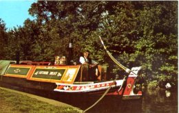 NORTHANTS - LONG BOAT AT BRAUNSTON - DVP2072 - Northamptonshire