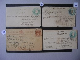 INDIA - 4 WHOLE SENT AS - Covers