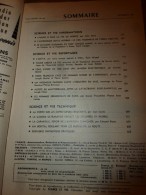 1954 SCIENCE Et VIE --->SOMMAIRE En  2e Photo  Et: Les JUIFS Noirs; Après La Catastrophe D'Orléanville; CARAVELLE..etc - Wissenschaft