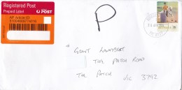 Australia 2015 Equestrian Events 2014 70c Pony Club Self-adhesive On Domestic Registered Envelope - - Cartas & Documentos