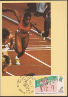 TMA-52 CUBA 1991 TARJETA MAXIMA. CENTROAMERICAN GAMES. ATLETISMO. ATHLETISM. - Cartes-maximum