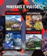 Mozambico 2016, Minerals And Vulcans, 4val In BF - Volcans