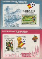 1981-HOJAS RECUERDO CAMPEONATO MUNDIAL DE FÚTBOL ESPAÑA 82 - JUEGO COMPLETO DENTADO CIUDADES SEDE ( 14 )  + HOJA DE LOS - Feuillets Souvenir