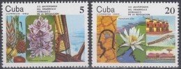 1982.45 CUBA 1982 MNH. Ed.2849-50. XX ANIV DEL DESARROLLO HIDRAULICO. FLORES. FLOWERS. FRUITS. - Unused Stamps