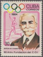 1984.52 CUBA 1984 MNH. Ed.3034. PIERRE DE COUBERTAIN. 90 ANIV FUNDACION DEL C.O.I. OLYMPIC OLIMPIADAS COMMITTEE. - Unused Stamps