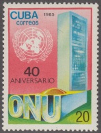 1985.41 CUBA 1985 MNH. Ed.3138. 40 ANIVERSARIO DE LA ONU. - Ungebraucht