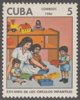 1986.62 CUBA 1986 MNH. Ed.3169. XXV ANIV DE LOS CIRCULOS INFANTILES. DAY CARE CENTERS. CHILDRENS. - Ungebraucht