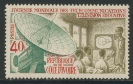 Ivory Coast Cote D´Ivoire 1970 Mi 361 YT 302 Sc 294 * Dish Aerial + Television Class / Radioteleskop, Fernseh-Unterricht - Telecom