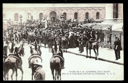 CPA ANCIENNE- FRANCE- RECEPTION D'ALPHONSE XIII A PARIS- LE ROI ET LE PRESIDENT ARRIVENT AU PANTHÉON- GROS PLAN - Réceptions