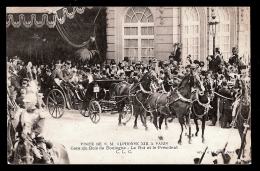 CPA ANCIENNE- FRANCE- RECEPTION D'ALPHONSE XIII A PARIS- GARE DU BOIS DE BOULOGNE- LE ROI ET LE PRESIDENT- ATTELAGE - Recepties