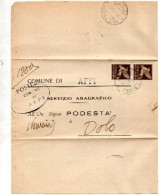 1945 LETTERA CON ANNULLO AFFI  VERONA + DOLO VENEZIA - Poste Aérienne