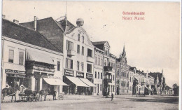 Schneidemühl Neuer Markt Belebt Geschäfte Cigaretteb A St Blanquart Cigarren PelzwarenAlfons Ulbrich 2.4.1914 Sächsische - Westpreussen