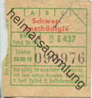 Deutschland - Berlin - BVG - Berlin Potsdamer Str. 188 - Fahrschein 1958 - Schwerbeschädigte - Europe