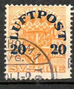 SUEDE   Aéro   1920  (o)    Y&T N° 2 - Used Stamps