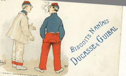 CPA(militaria Humoristique)  M En Fou   (illustrateur Guillaume)( Pub Biscuits Nantais Ducasse Et Guibal) - Guillaume