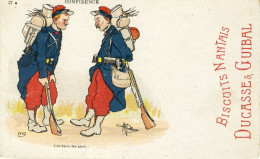 CPA(militaria Humoristique) CONFIDENCE   (illustrateur Guillaume)( Pub Biscuits Nantais Ducasse Et Guibal) - Guillaume