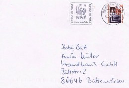 Germany ,  Allemagne ,  2002 , Slogan , Flamme , Meter , WWF  ,  Bridge , Recensburg - Storia Postale