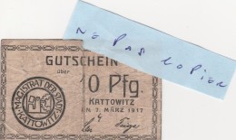 KATTOWITZ - KATOWICE - GUTSCHEIN  ( Coupon 7 Cm X 4,5 Cm ) - Tickets D'entrée