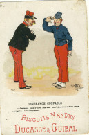 CPA(militaria Humoristique)     IGNORANCE COUPABLE    (illustrateur Guillaume)( Pub Biscuits Nantais Ducasse Et Guibal) - Guillaume