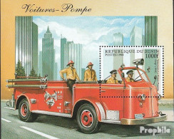 Benin Block38 (kompl.Ausg.) Postfrisch 1998 Alte Feuerwehrfahrzeuge - Sonstige & Ohne Zuordnung