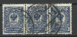 RUSSLAND RUSSIA 1908 Michel 69 I A In 3-stripe - Oblitérés