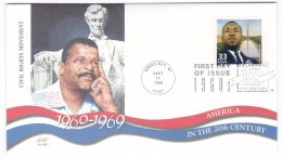 Sc#3188a Celebrate The Century 1960s, Martin Luther King Jr. Civil Rights Leader, C1990s FDC Cover - 1991-2000