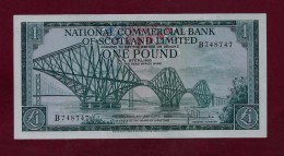 National Comercial Bank Of Scotland 1 POUND 04/01/ 1968 P-274 EF+ SIMILAR TO 271 - 1 Pound
