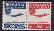 C1253 - Roumanie 1946 - Yv.no.PA 36/7 Neufs** - Unused Stamps