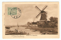 PAYS BAS AMSTERDAM MOLEN BIJ ZAANDIJK - MOULIN A VENT - ÉDITION A & V S N° 1029 - 2 Scans - - Zaanstreek