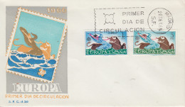 Enveloppe  FDC  1er  Jour   ESPAGNE   Paire   EUROPA    1966 - 1966