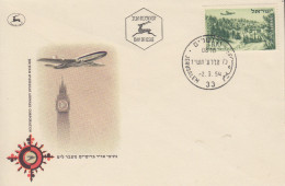 Enveloppe  FDC  1er  Jour  ISRAEL   Route  Vers  JERUSALEM   1954 - FDC