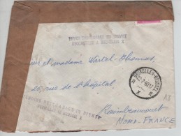 TP 1067 Baudouin Lunettes Marchand S/L.accidentée Griffe Envoi Endommagé Et Réparé à BXL X 22/7/60 V.France PR3207 - Lettere Accidentate