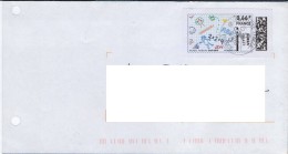 Montimbrenligne Dessin D'enfant 0.66 Lettre Verte Sur Enveloppe - Druckbare Briefmarken (Montimbrenligne)