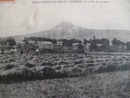 CPA 43 Haute Loire Freycenet De Saint Jeures Et Le Pic De Lisieux Fenaison Agriculture - Autres & Non Classés