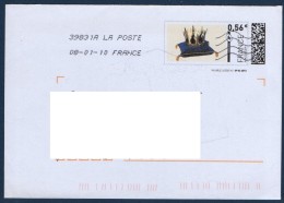 Montimbrenligne Couronne 0.56 Sur Enveloppe Oblitéré 09/01/10 - Timbres à Imprimer (Montimbrenligne)