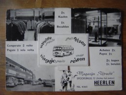 Carte à Système HEERLEN Kledingmagazijn Utrecht Spoorsingel (achter Station ) Originele Promotie Autobus Colnet BASTOGNE - Heerlen