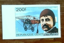 CENTRAFRIQUE Avions, Avion, Blériot, Aviateurs, Plane. Yvert N°653M. ** MNH Non Dentelé, Imperforate - Airplanes