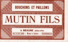 BOUCHONS ET PAILLONS  -MUTIN FILS   BEAUNE  COTE D'OR - B