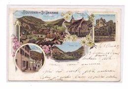 CH 2882 SAINT - URSANNE JU, Lithographie, Hotel De Boeuf, Vue De Ville...., 1898 - Saint-Ursanne