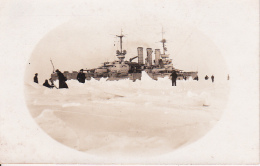 AK Foto Linienschiff Deutschlandklasse (?) Im Nordmeer - Mannschaft Mit Messgeräten - Marine - Ca. 1910 - RRR! (24054) - Guerra