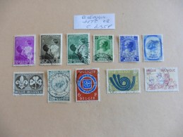 Belgique :   11 Timbres Oblitérés - Collections