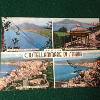 Cartolina Saluti Da Castellammare Di Stabia,funivia Monte Faito,corso Garibaldi,panorama Da Quisisana Viaggiata 1971 - Castellammare Di Stabia