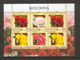 Moldova 2012 Flowers - Roses MS MNH (DMS01) - Roses