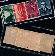 83106) Jugoslavia-pro Sanatorio Ferrovieri- 4val- Cat. 322-325-nuovi- 7€ - Unused Stamps