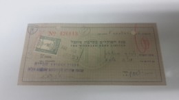 Israel-the Workers Bank Limited-(number Chek-426113)-(100lirot)-1946 - Israël