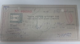 Israel-the Workers Bank Limited-(number Chek-406583)-(108lirot)-1946 - Israel