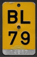 Velonummer Mofanummer Basel Land BL 79 - Placas De Matriculación